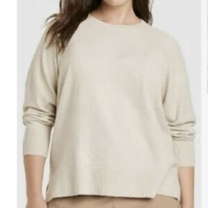 NWT Ava & Viv Plus Size Pullover Cream Sweatshirt 3X